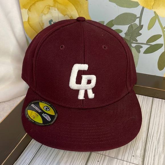 Maroon Red Baseball Cap Size 7 1/2 - Picture 1 of 6